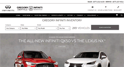 Desktop Screenshot of gregoryinfiniti.com